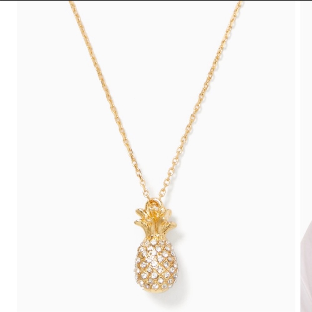 Kate Spade by the pool gold pineapple necklace NWT